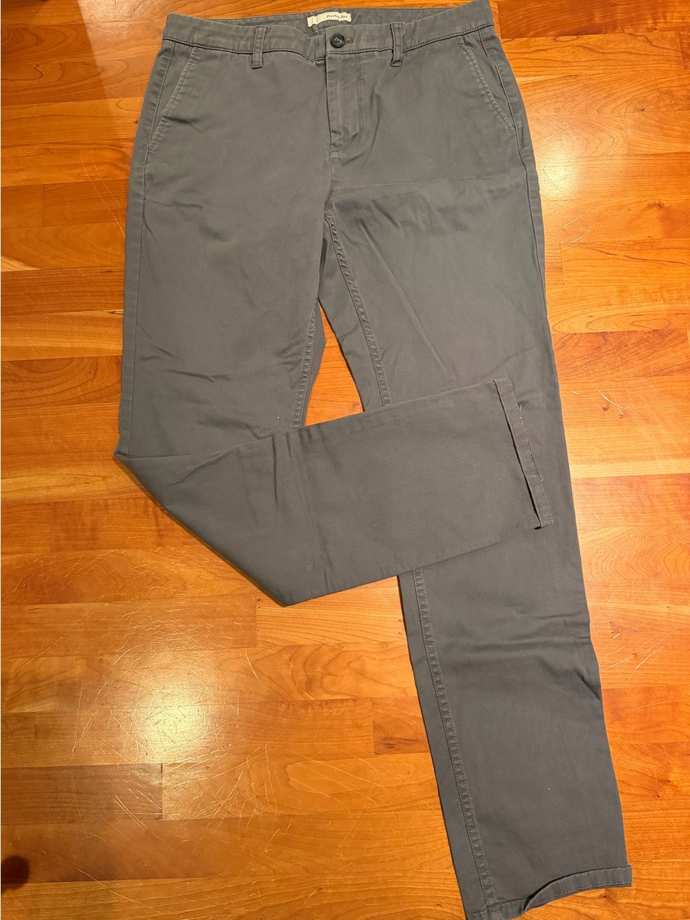 Hawker Rye Gray Essential Wash Stretch Slim Fit Chino Pants 33x34 Like New
